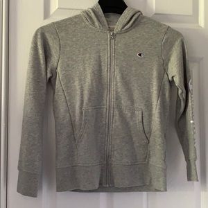 grey champion zip up hoodie